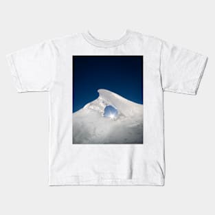 Ice formation illuminated by sun light Kids T-Shirt